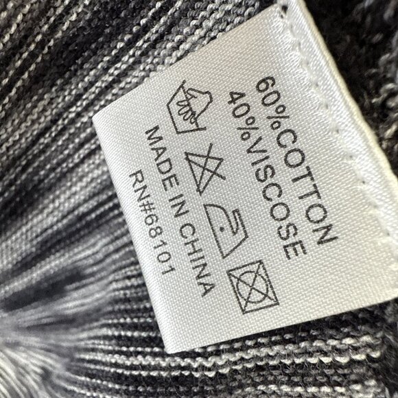 Belldini Women's Cardigan Sweater Size XL Black Gray Artsy Knit Long Sleeve Open - Picture 6 of 9